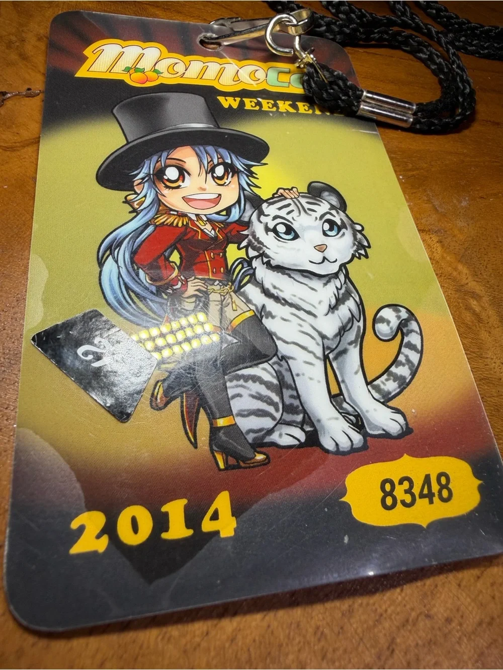 2014 Momocom Weekend Pass Ticket Lanyard Badge Momo Cosplay Video Gamers 8348